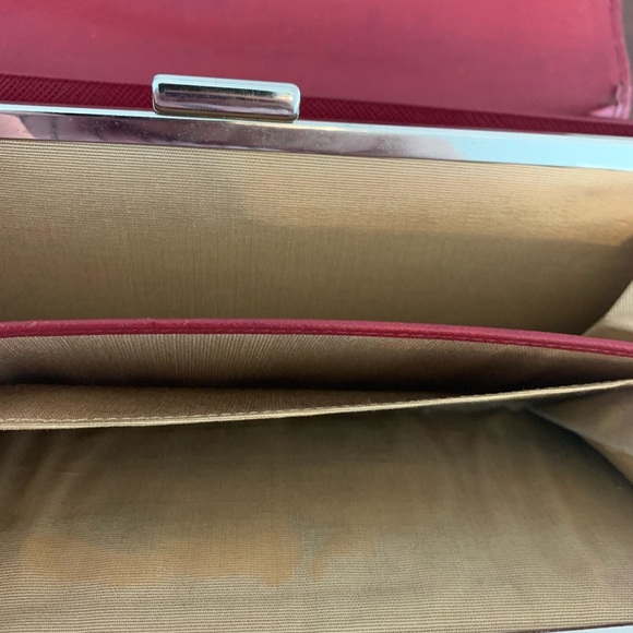 Burberry Kisslock Silver hardware Long Wallet w/ COA - Picture 6 of 8